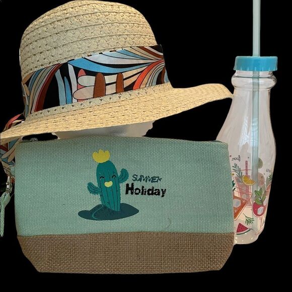 4 PIECE BEACH RETREAT, SUMMER HAT - Picture 1 of 8